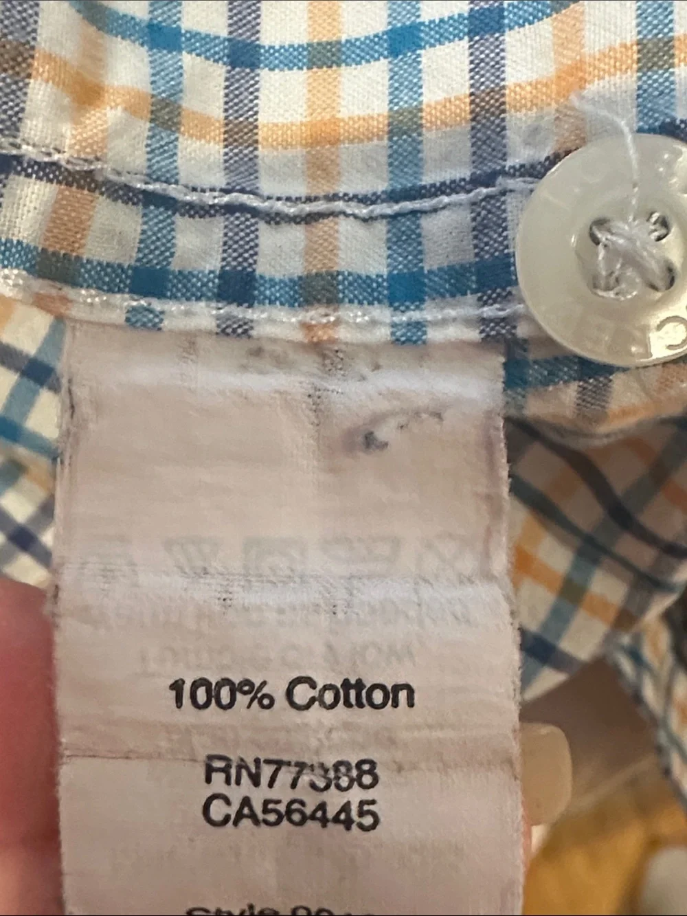 J. Crew Men's Plaid Button-Down Shirt - Blue, Yellow & White